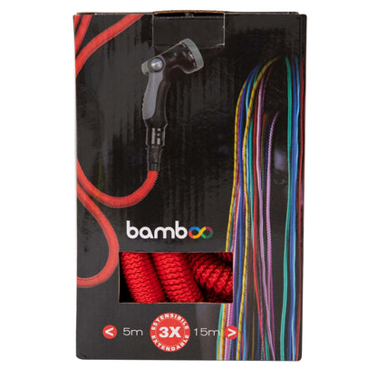 eMESERIASUL.RO Furtun gradina extensibil, Liderman bamboo BXR50, 1 tol, Rosu 5-15m, POZA 3