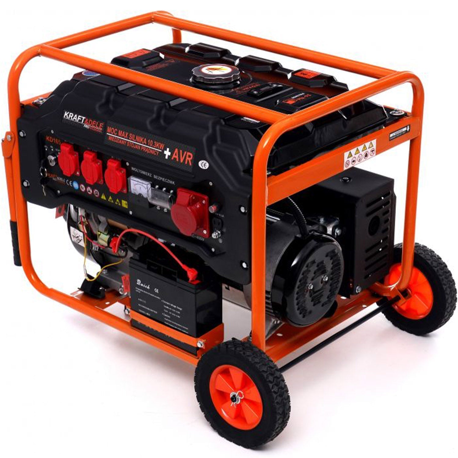 eMESERIASUL.RO Generator curent TRIFAZAT (380V) si MONIFAZAT (220V),  KRAFTMEN K165, 15CP, stabilizator tensiune (AVR), pornire la cheie, POZA 6