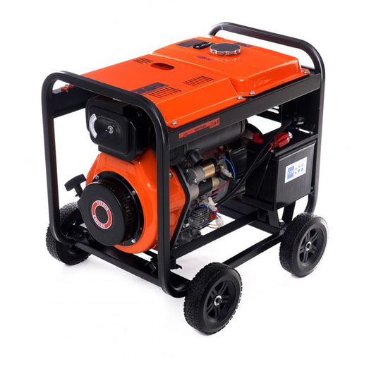 eMESERIASUL.RO Generator curent diesel KRAFTMEN K168, 230V, stabilizator tensiune (AVR), roti transport si pornire la cheie, POZA 1