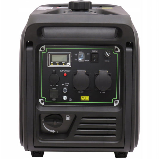 eMESERIASUL.RO Generator curent silentios profesional KRAFTMEN K686, 230V, 4 timpi, stabilizator tensiune (AVR), roti transport, accesorii incluse, POZA 1