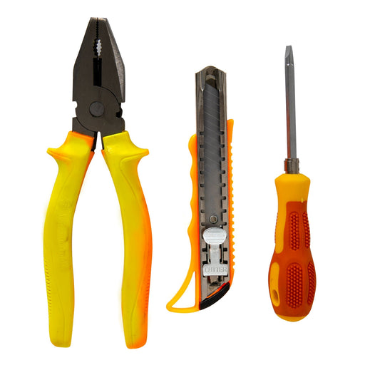 eMESERIASUL.RO Kit 3 unelte format din patent, cutter si surubelnita dreapta, POZA 1