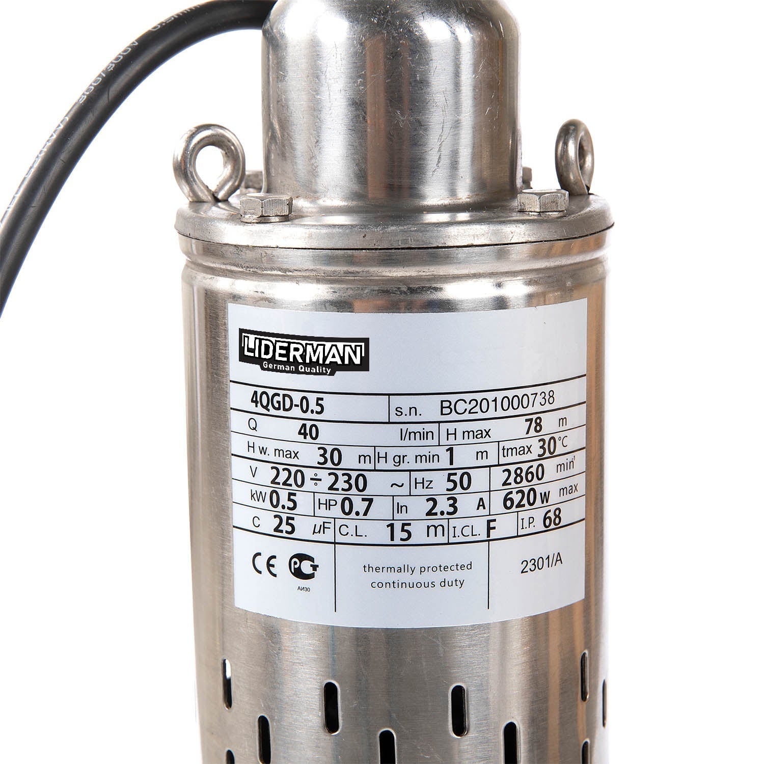 eMESERIASUL.RO Kit Hidrofor 24L cu pompa apa submersibila 0.5KW, 78m, 2.4m3/Ora, Liderman-Maxima 4QGD-0.5, Sistem premium complet, POZA 4