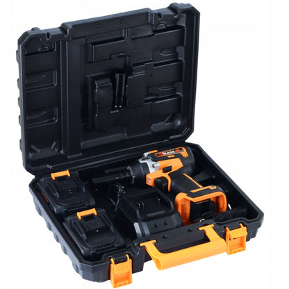 eMESERIASUL.RO Masina de insurubat cu impact, motor fara perii cu 2 acumulatori 21V, BLACK-SQUARE PORTONERO B12031, 500Nm, POZA 7