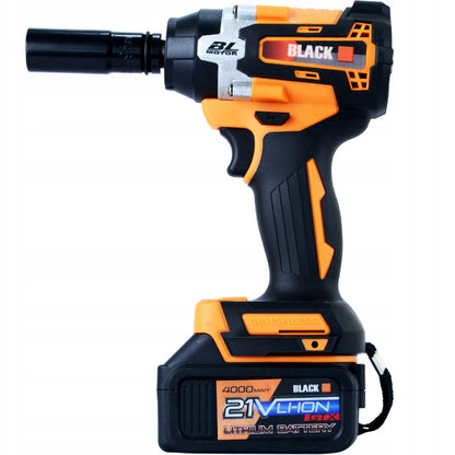 eMESERIASUL.RO Masina de insurubat cu impact, motor fara perii cu 2 acumulatori 21V, BLACK-SQUARE PORTONERO B12031, 500Nm, POZA 4