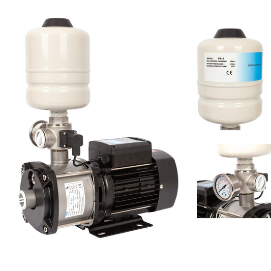 eMESERIASUL.RO Mini hidrofor AquaTechnica, 8L, 1 Kw, 33.3l/min, H refulare 54m, POZA 1