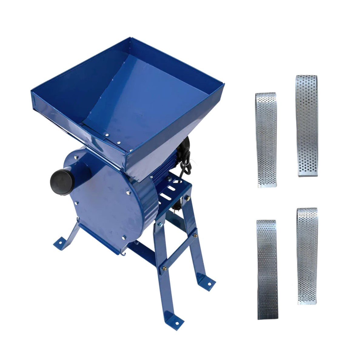 eMESERIASUL.RO Moara cereale Alpin-PROFI seria E, 3.9KW, Albastra, (2 in 1) pentru uruiala si malai, CUVA MARE + suport cu picioare, POZA 2