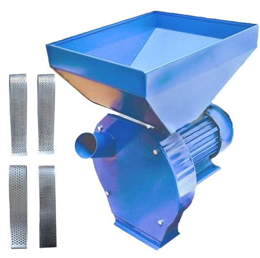 eMESERIASUL.RO Moara cereale si stiuleti ( 2 in 1 ), Fermax Seria B, ALBASTRA 3.9KW, motor electric monofazic inclus, CUVA MARE, POZA 1