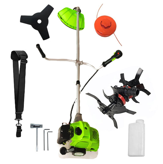 eMESERIASUL.RO Motocoasa pe benzina ALFA 7* PROFESSIONAL, Accesorii si 1xDisc Stea, 8CP, VERDE, PLUS CULTIVATOR PROFI, POZA 1