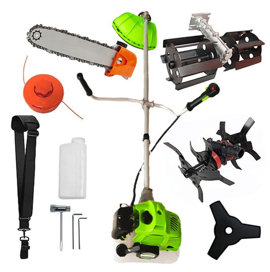 eMESERIASUL.RO Motocoasa pe benzina ALFA 7* PROFESSIONAL, Accesorii si 1xDisc Stea, 8CP, VERDE, Plus PRASITOARE, +CULTIVATOR-Profi, POZA 1