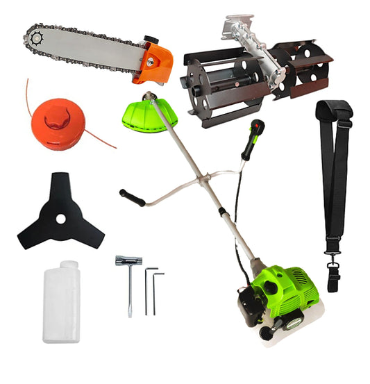 eMESERIASUL.RO Motocoasa pe benzina ALFA 7* PROFESSIONAL, Accesorii si 1xDisc Stea, 8CP, VERDE, PLUS CAP DRUJBA,+PRASITOARE, POZA 1