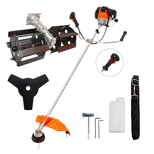 eMESERIASUL.RO Motocoasa pe benzina ALFA 7* PROFESSIONAL, Accesorii, 52cc-6CP, DISC STEA METALIC + PRASITOARE, POZA 1