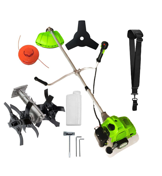 eMESERIASUL.RO Motocoasa pe benzina ALFA 7* PROFESSIONAL, Accesorii si 1xDisc Stea, 8CP, VERDE, PLUS CULTIVATOR, POZA 1