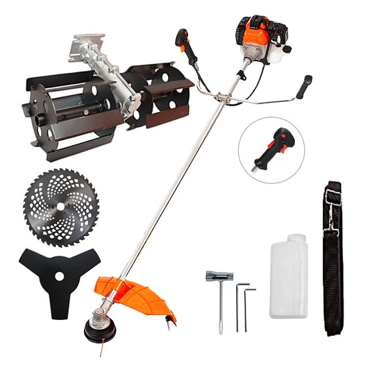 eMESERIASUL.RO Motocoasa pe benzina ALFA 7* PROFESSIONAL, Accesorii, 52cc-6CP, Disc Stea și VIDIA + PRASITOARE, POZA 1