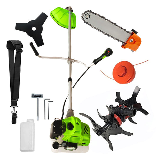 eMESERIASUL.RO Motocoasa pe benzina ALFA 7* PROFESSIONAL, Accesorii si 1xDisc Stea, 8CP, VERDE, PLUS CULTIVATOR-PROFI, +Cap DRUJBA, POZA 1