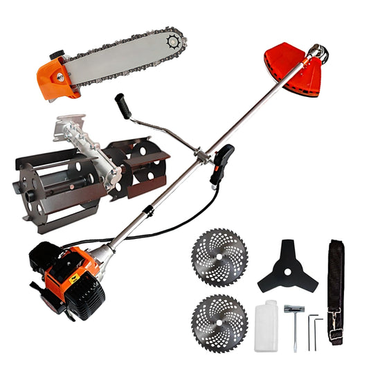 eMESERIASUL.RO Motocoasa pe benzina URAL 7* PROFESSIONAL, 52cc, 6CP, Accesorii Incluse, Disc Stea și 2xVIDIA, PRASITOARE, CAP DRUJBA, POZA 1