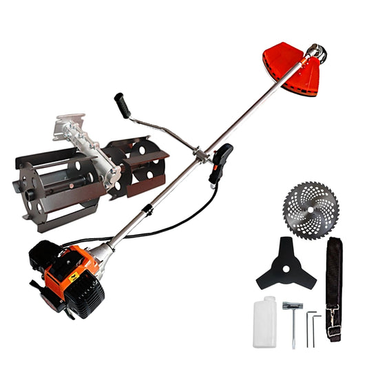 eMESERIASUL.RO Motocoasa pe benzina URAL 7* PROFESSIONAL, 52cc, 6CP, Accesorii Incluse, Disc Stea și VIDIA, PRASITOARE, POZA 1
