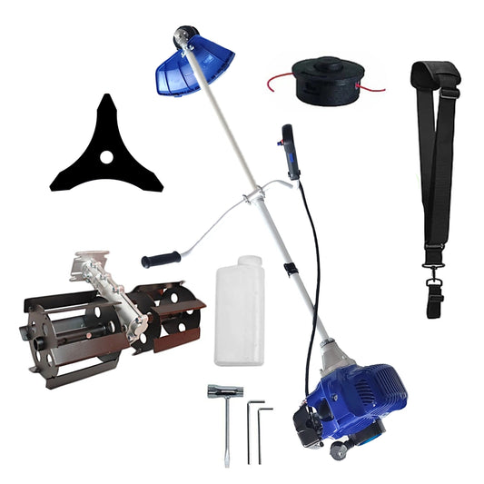 eMESERIASUL.RO Motocositoarea FERMIERULUI-GOSPODAR, Blue-Efficient, Accesorii si 1xDisc, ALBASTRU-3.4CP, PLUS PRASITOARE, POZA 1