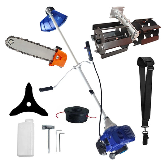 eMESERIASUL.RO Motocositoarea FERMIERULUI-GOSPODAR, Blue-Efficient, Accesorii si 1xDisc, ALBASTRU-3.4CP, +CAP DRUJBA, +PRASITOARE, POZA 1