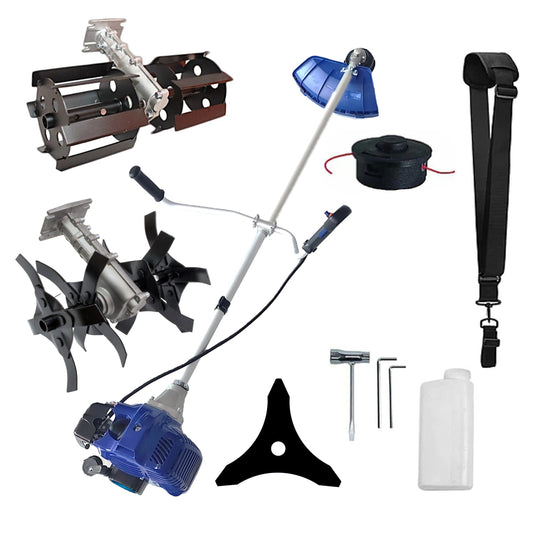 eMESERIASUL.RO Motocositoarea FERMIERULUI-GOSPODAR, Blue-Efficient, Accesorii si 1xDisc, ALBASTRU-3.4CP, Plus PRASITOARE, +CULTIVATOR, POZA 1