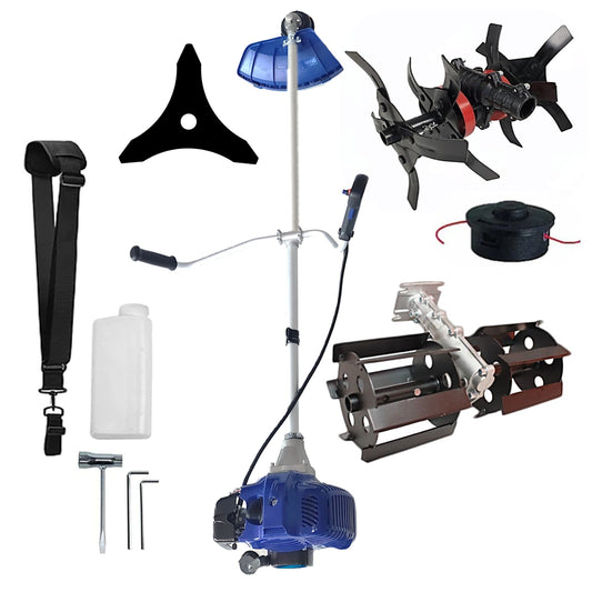 eMESERIASUL.RO Motocositoarea FERMIERULUI-GOSPODAR, Blue-Efficient, Accesorii si 1xDisc, ALBASTRU-3.4CP, Plus PRASITOARE, +CULTIVATOR-Profi, POZA 1