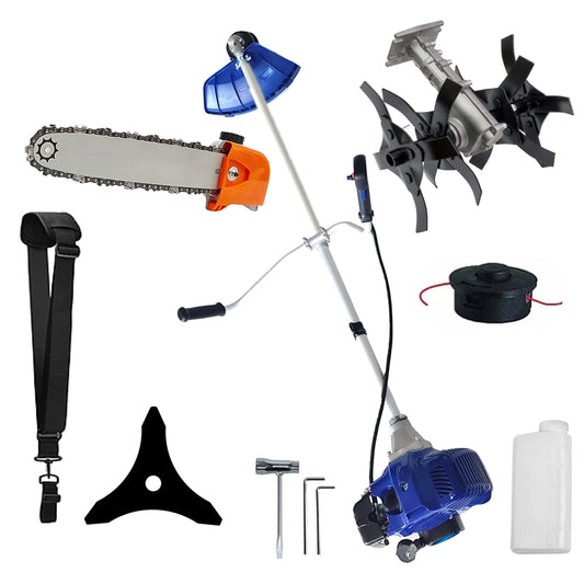 eMESERIASUL.RO Motocositoarea FERMIERULUI-GOSPODAR, Blue-Efficient, Accesorii si 1xDisc, ALBASTRU-3.4CP, PLUS CULTIVATOR, +Cap DRUJBA, POZA 1