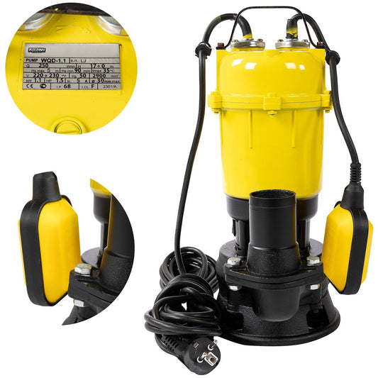 eMESERIASUL.RO Pompa de apa submersibila cu flotor Liderman- Maxima-WQD-1.1, 1.1 Kw, 250l/min, inaltime refulare 17m, POZA 1
