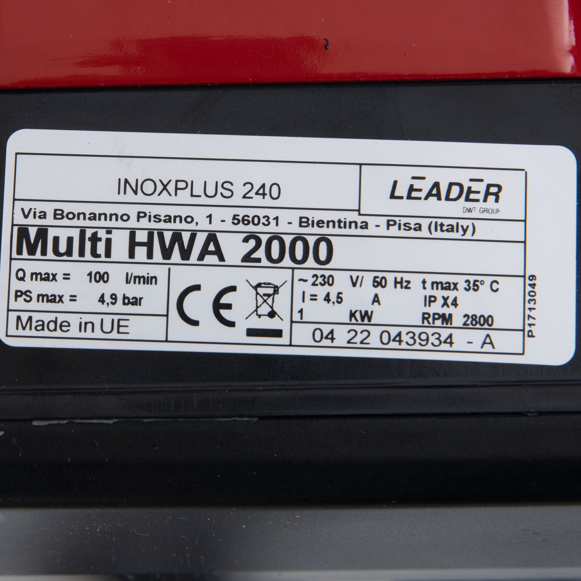 eMESERIASUL.RO Pompa de suprafata OMNI (Polonia) Multi HWA 2000, 230V, 1kW, 100l/min, H refulare 46m, POZA 6