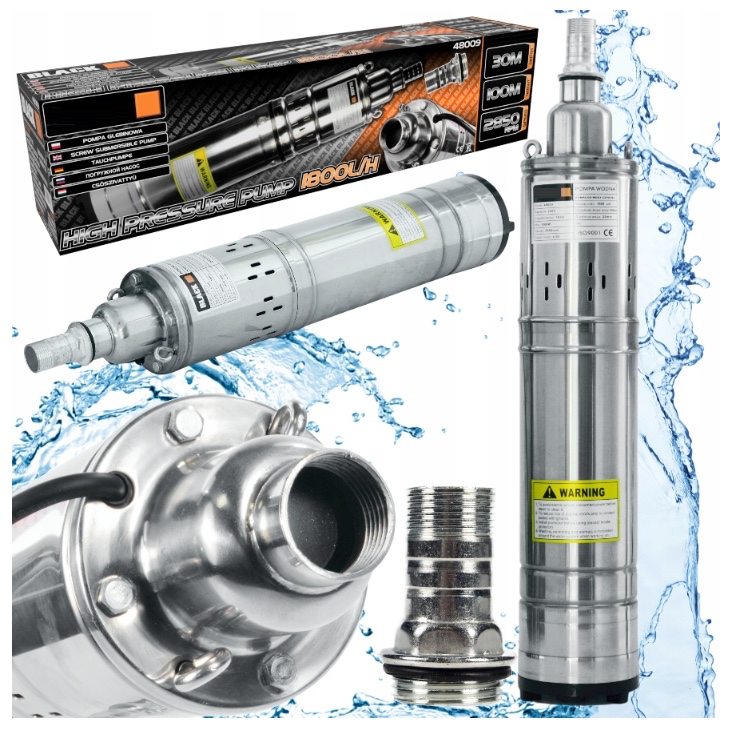 eMESERIASUL.RO Pompa submersibila BLACK-SQUARE PORTONERO B48009, 750W, debit 30l/min, H refulare 100m, racord 1 tol, POZA 3