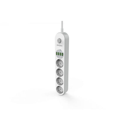 eMESERIASUL.RO Prelungitor electric 2m cu intrerupator KRAFTMEN K4030 4 prize, 4 mufe USB, POZA 3