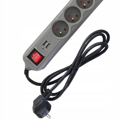 eMESERIASUL.RO Prelungitor electric cu 5 prize, 2 mufe USB si intrerupator KRAFTMEN K4034, lungime 3m, POZA 5