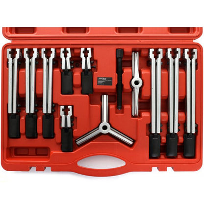 eMESERIASUL.RO SET Extractor cu dubla-prinde pentru rulmenti si bucse, KRAFTMEN K10148, 13 elemente, cutie plastic inclusa, POZA 7