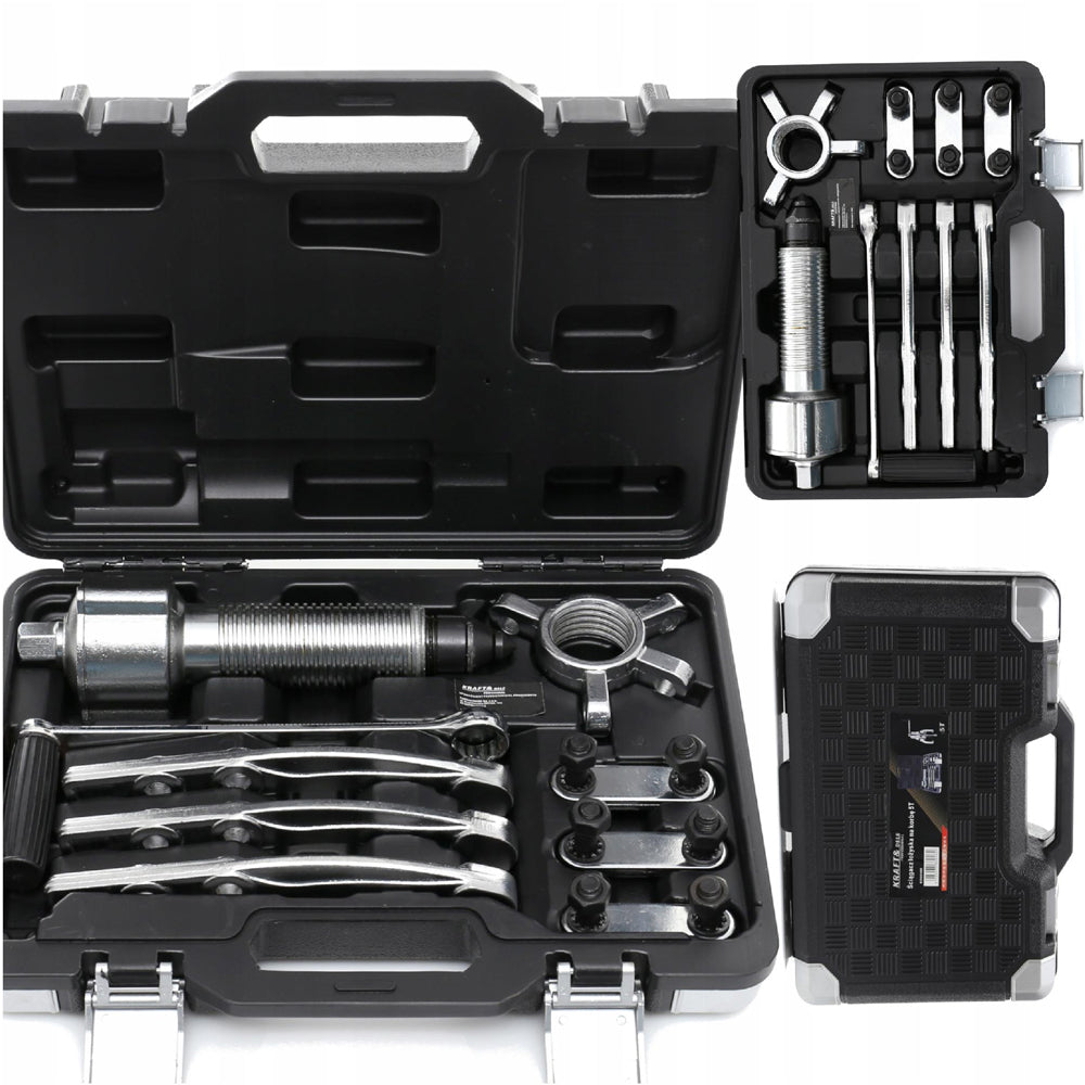 eMESERIASUL.RO SET Extractor rulmenti cu 3 brate si actionare manivela, KRAFTMEN K10160, cutie plastic inclusa, POZA 3