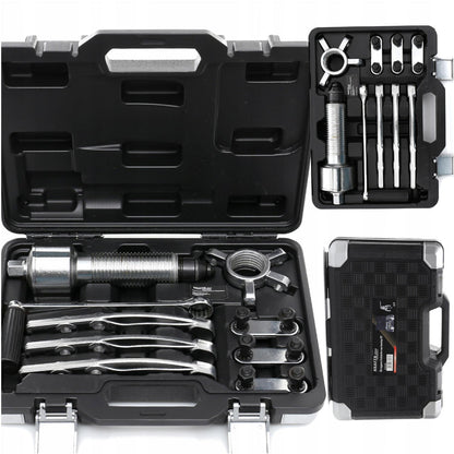 eMESERIASUL.RO SET Extractor rulmenti cu 3 brate si actionare manivela, KRAFTMEN K10160, cutie plastic inclusa, POZA 3