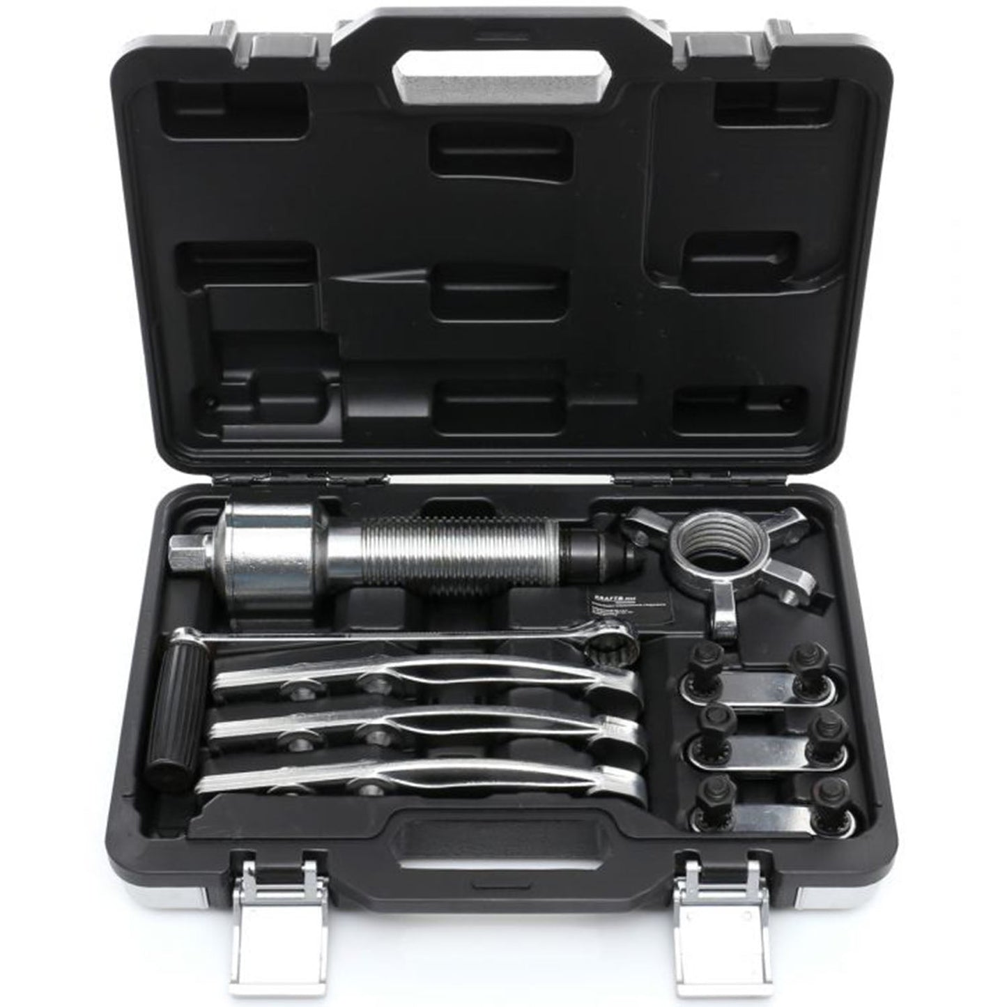 eMESERIASUL.RO SET Extractor rulmenti cu 3 brate si actionare manivela, KRAFTMEN K10160, cutie plastic inclusa, POZA 2