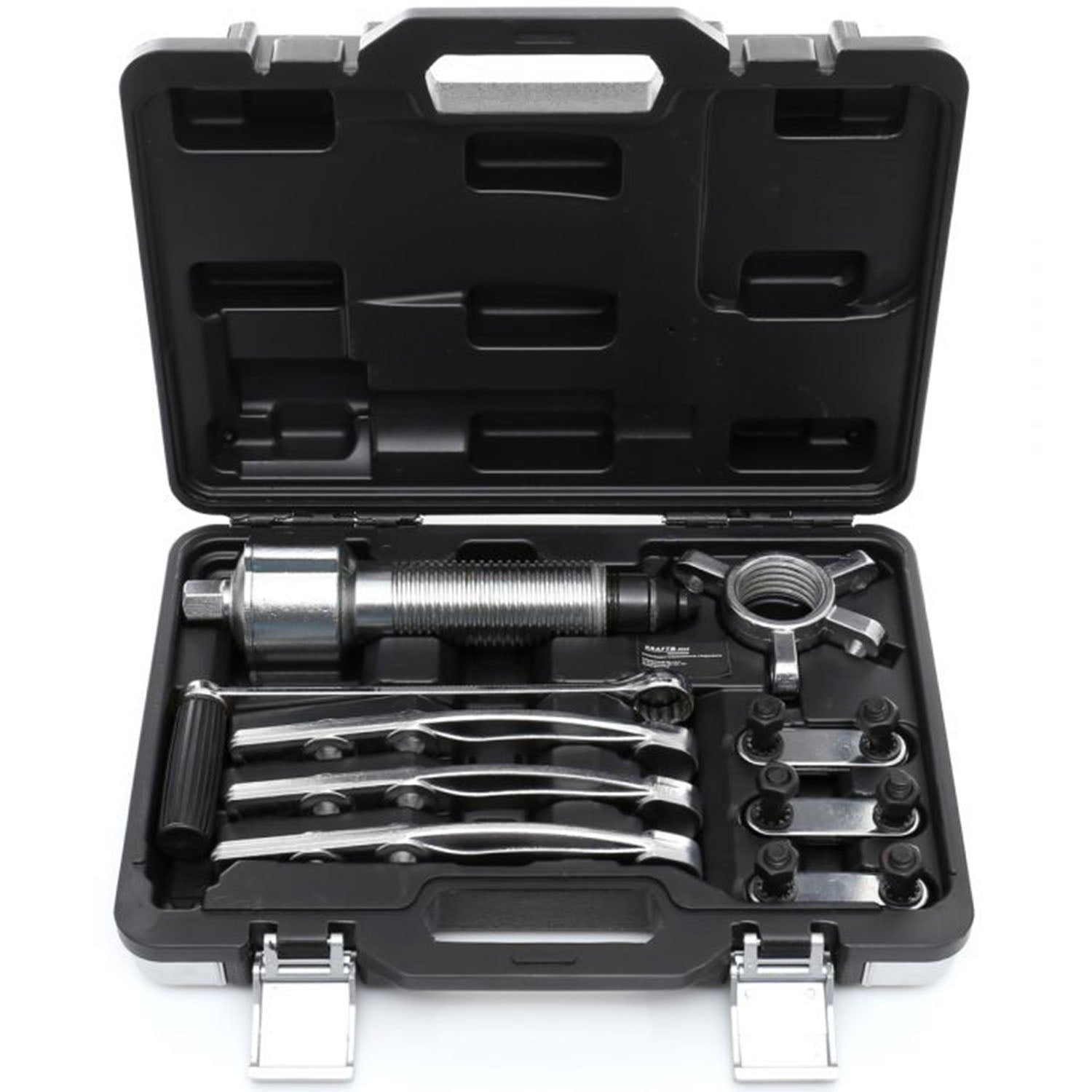 eMESERIASUL.RO SET Extractor rulmenti cu 3 brate si actionare manivela, KRAFTMEN K10160, cutie plastic inclusa, POZA 2