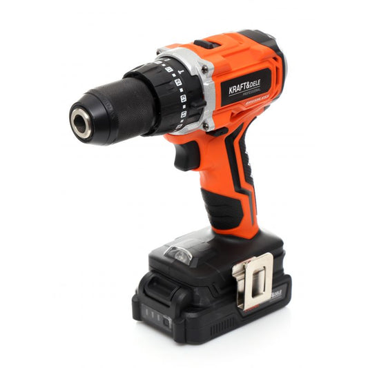 eMESERIASUL.RO SET Masina de insurubat si gaurit cu acumulator KRAFTMEN K1728, 1400RPM, 20V, mandrina 13mm, include 2 acumulatori, POZA 1