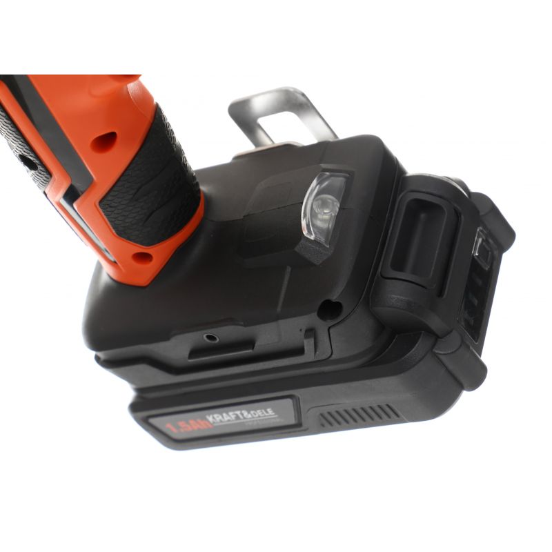 eMESERIASUL.RO SET Masina de insurubat si gaurit cu acumulator KRAFTMEN K1728, 1400RPM, 20V, mandrina 13mm, include 2 acumulatori, POZA 8