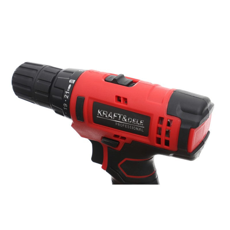 eMESERIASUL.RO SET Masina insurubat si gaurit pe acumulator KRAFTMEN K1566, 1350RPM, include 1 acumulator 18V, 6 burghie si 6 biti, POZA 6