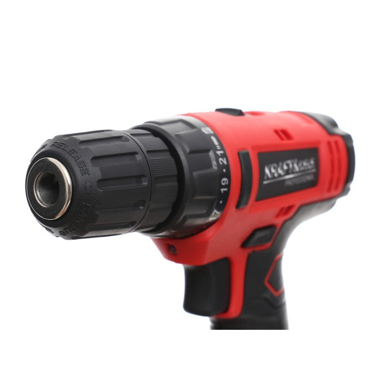 eMESERIASUL.RO SET Masina insurubat si gaurit pe acumulator KRAFTMEN K1566, 1350RPM, include 1 acumulator 18V, 6 burghie si 6 biti, POZA 12