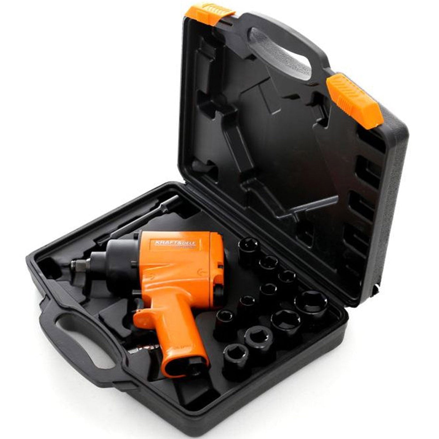 eMESERIASUL.RO SET Pistol cheie cu impact pneumatic si Capete Tubulare (prize) KRAFTMEN K1425, Drive 1/2", 1050Nm, 8000RPM, POZA 2