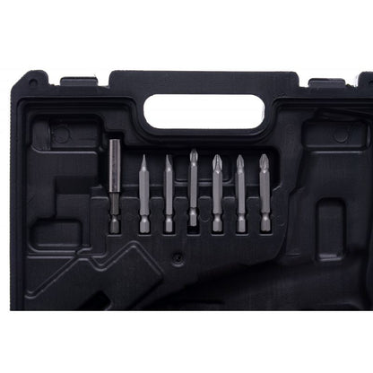 eMESERIASUL.RO SET Surubelnita electrica pe acumulator KRAFTMEN K1577, include 1 acumulator 3.6 V, 6 tubulare si 30 biti, POZA 9