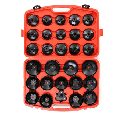 eMESERIASUL.RO SET TUBULARE (capace) desfacere filtre de ulei auto KRAFTMEN K10502, include 28+1 elemente, DRIVE 1/2" si 3/4", POZA 1