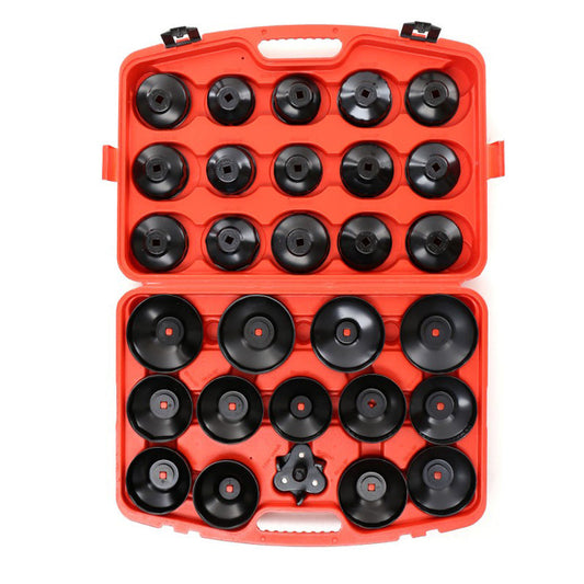 eMESERIASUL.RO SET TUBULARE (capace) desfacere filtre de ulei auto KRAFTMEN K10502, include 28+1 elemente, DRIVE 1/2" si 3/4", POZA 1