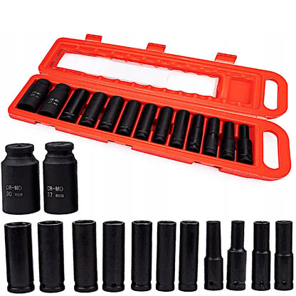 eMESERIASUL.RO Set 13 CHEI Tubulare (prize) cu impact KRAFTMEN K10521, Drive interior 1/2", 10-30mm, valiza transport inclusa, POZA 2