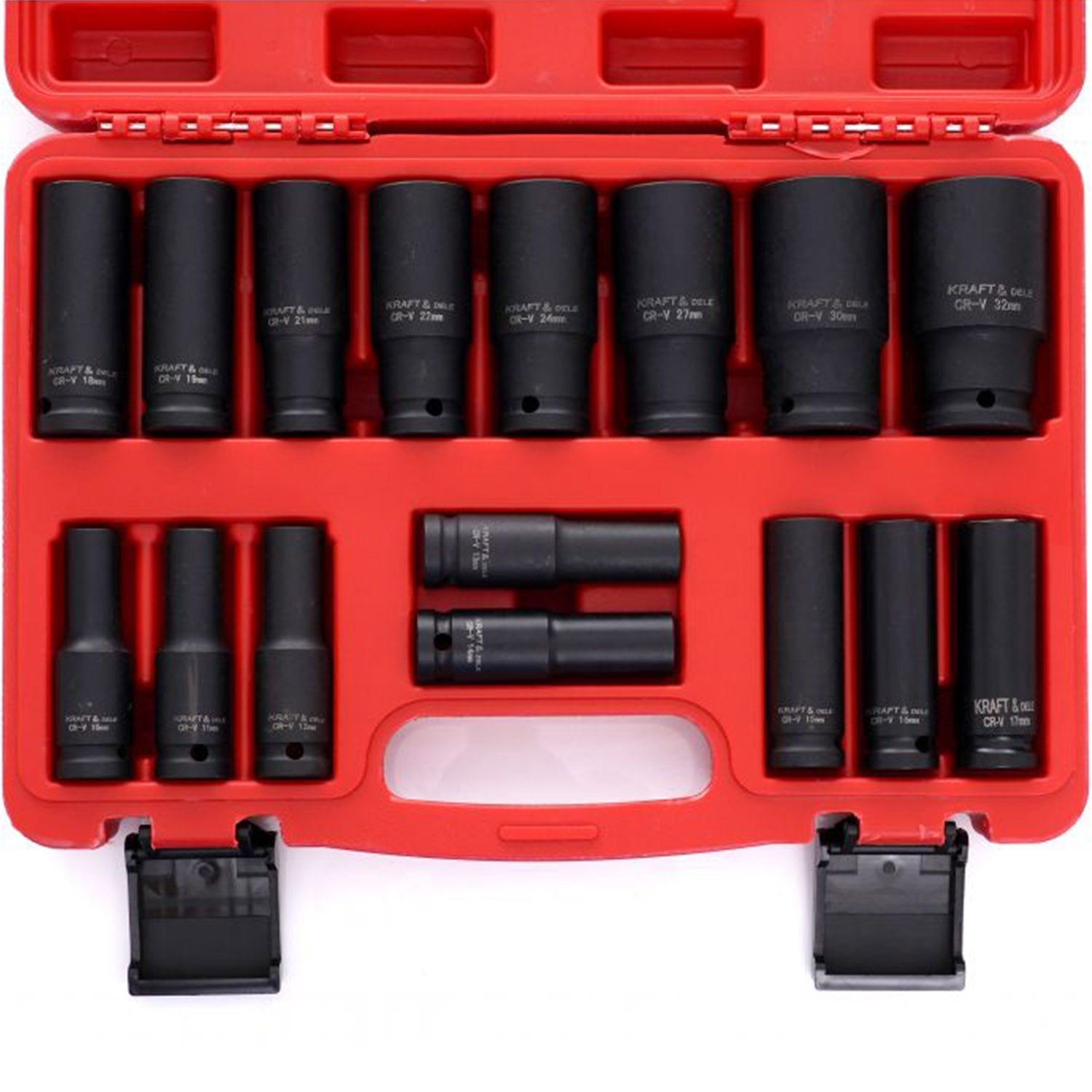 eMESERIASUL.RO Set 16 CHEI Tubulare (prize) cu impact KRAFTMEN K10531, Drive interior 1/2", 10-32mm, valiza transport inclusa, POZA 5