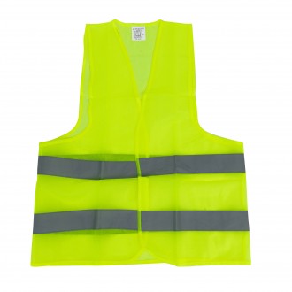 eMESERIASUL.RO Vesta reflectorizanta cu benzi semnalizare, Culoare Verde Neon, POZA 1